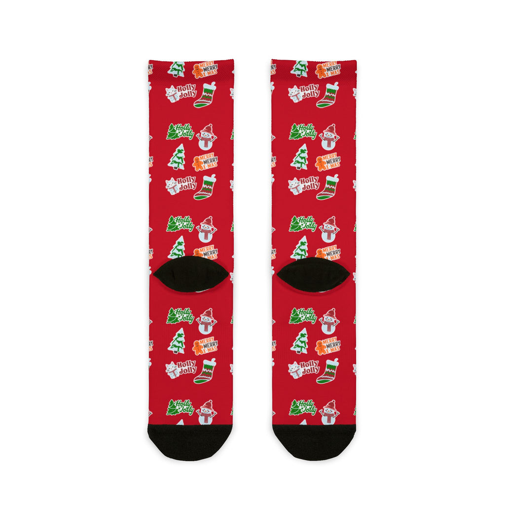 Holiday Cheer Crew Socks with Fun Xmas Print – ESSENCES