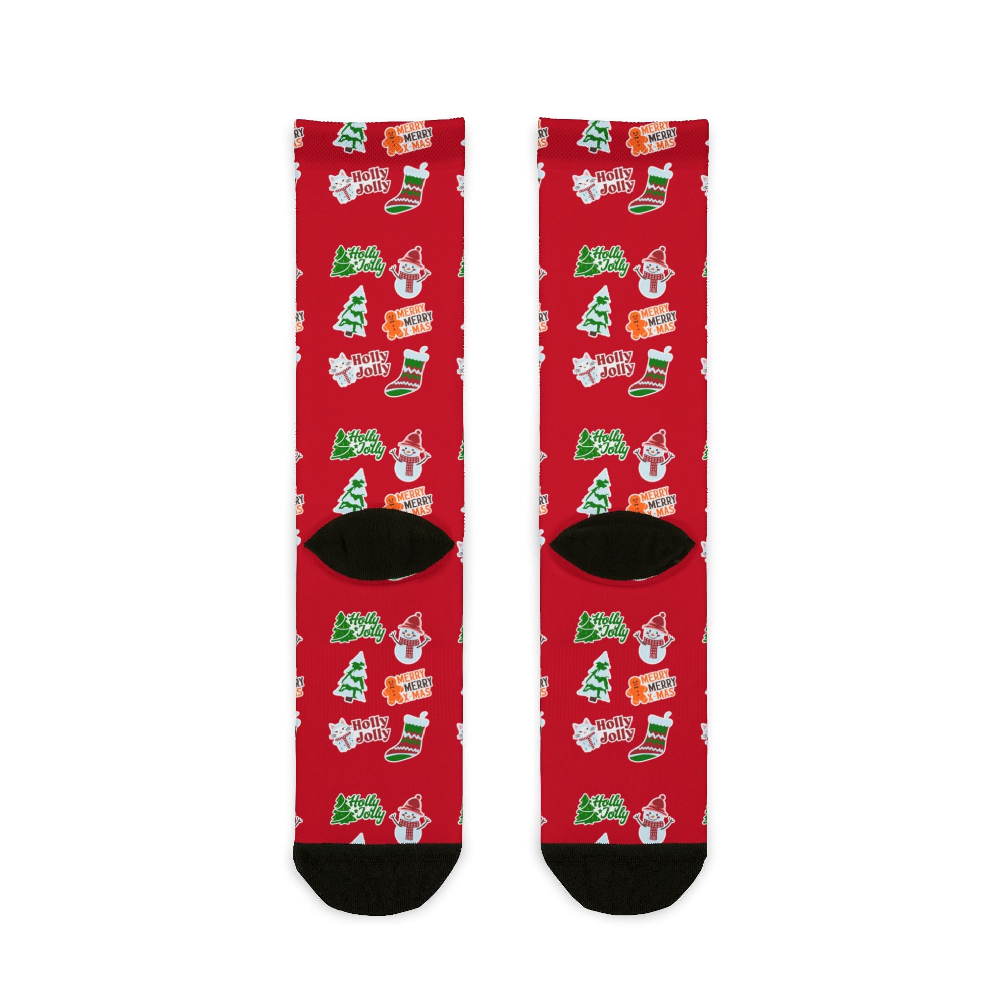 Holiday Cheer Crew Socks with Fun Xmas Print – ESSENCES