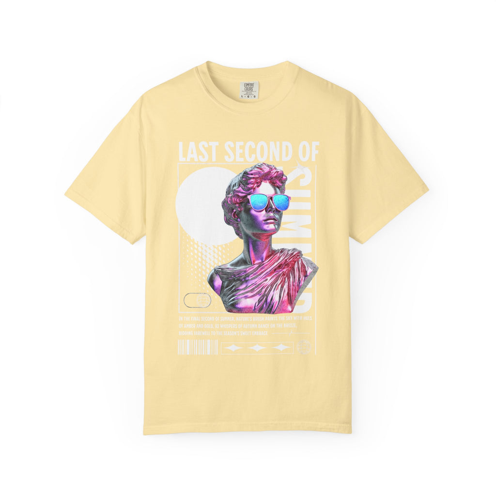 Retro Graphic Unisex T-Shirt: 'Last Second of Fun' Statue Design