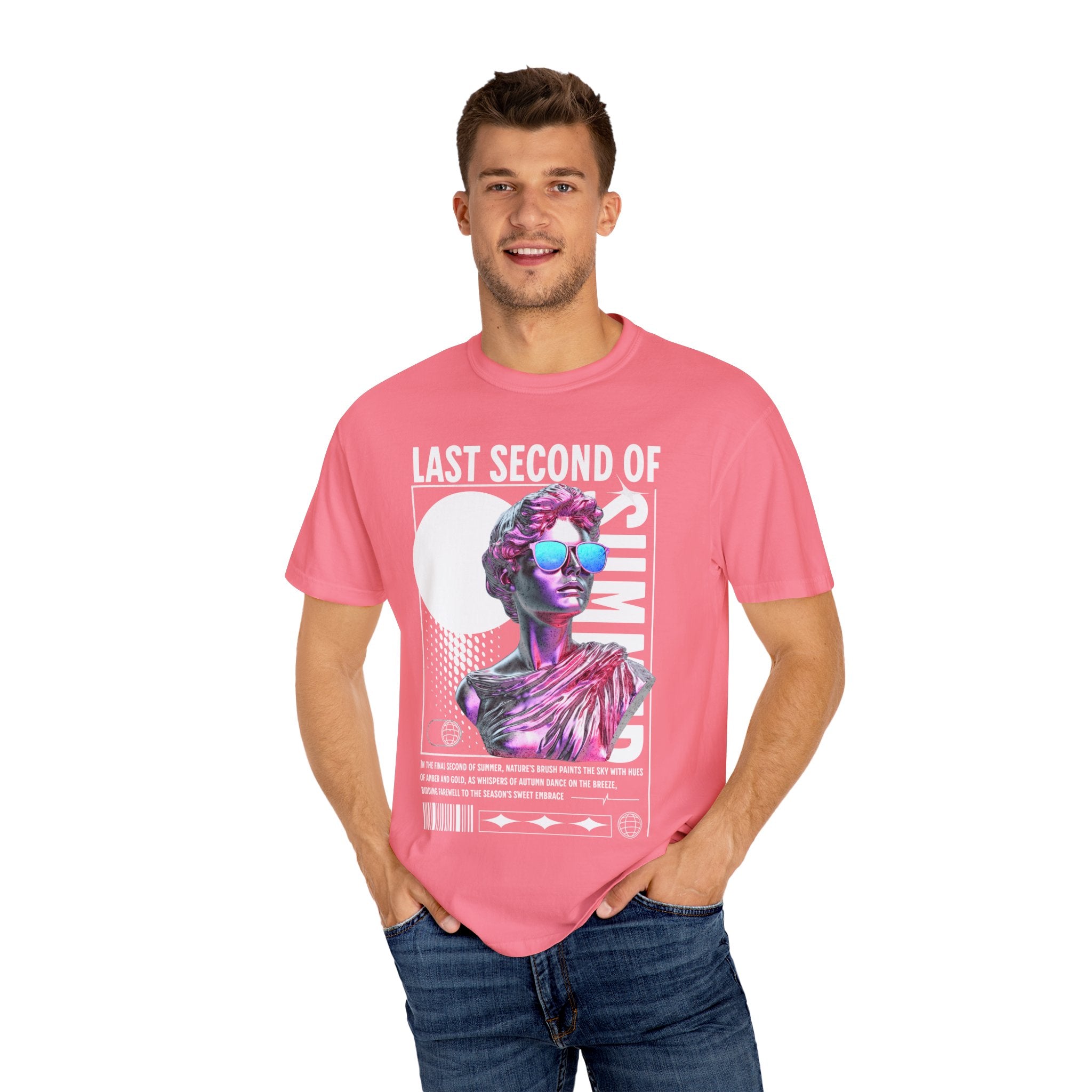 Retro Graphic Unisex T-Shirt: 'Last Second of Fun' Statue Design