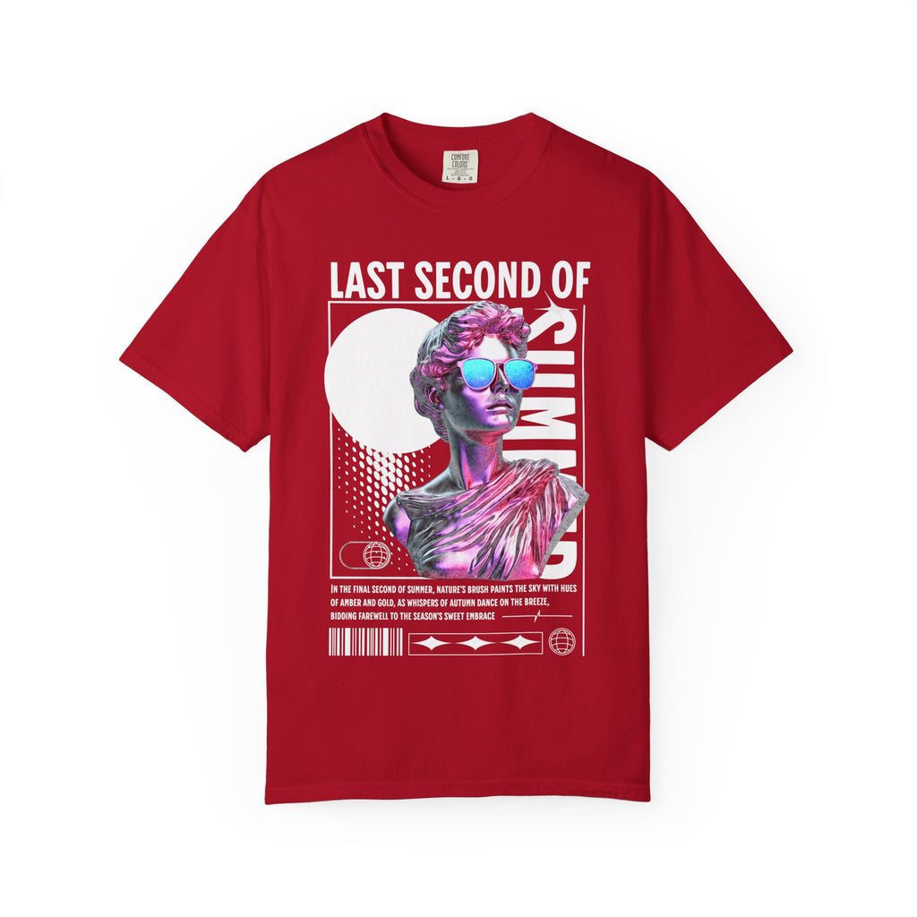Retro Graphic Unisex T-Shirt: 'Last Second of Fun' Statue Design