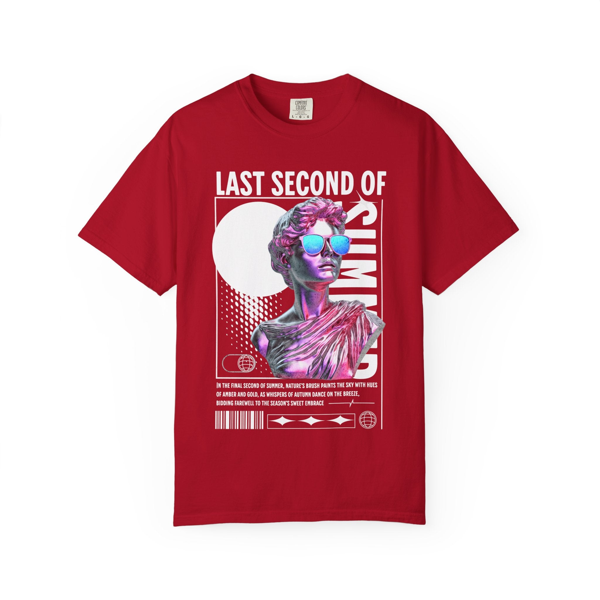 Retro Graphic Unisex T-Shirt: 'Last Second of Fun' Statue Design