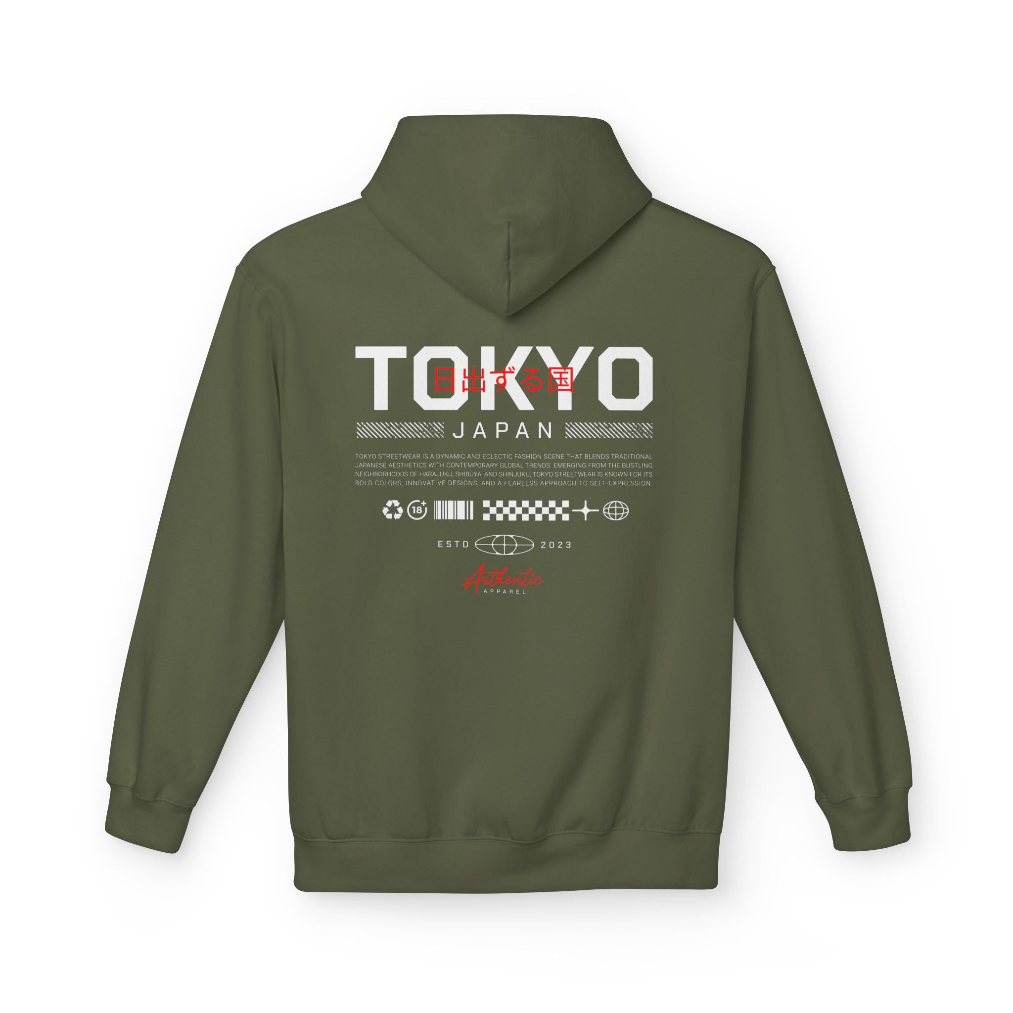 Japanese Style Fleece Unisex Hoodie