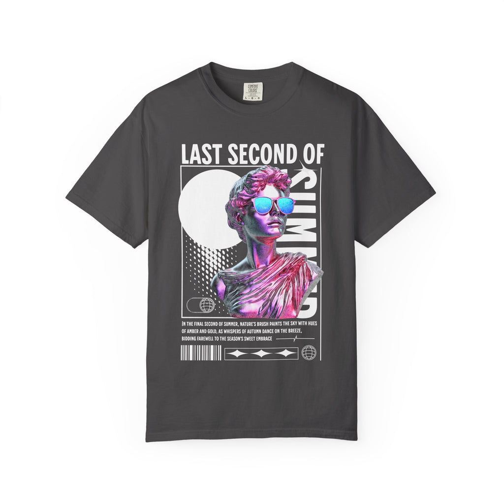 Retro Graphic Unisex T-Shirt: 'Last Second of Fun' Statue Design