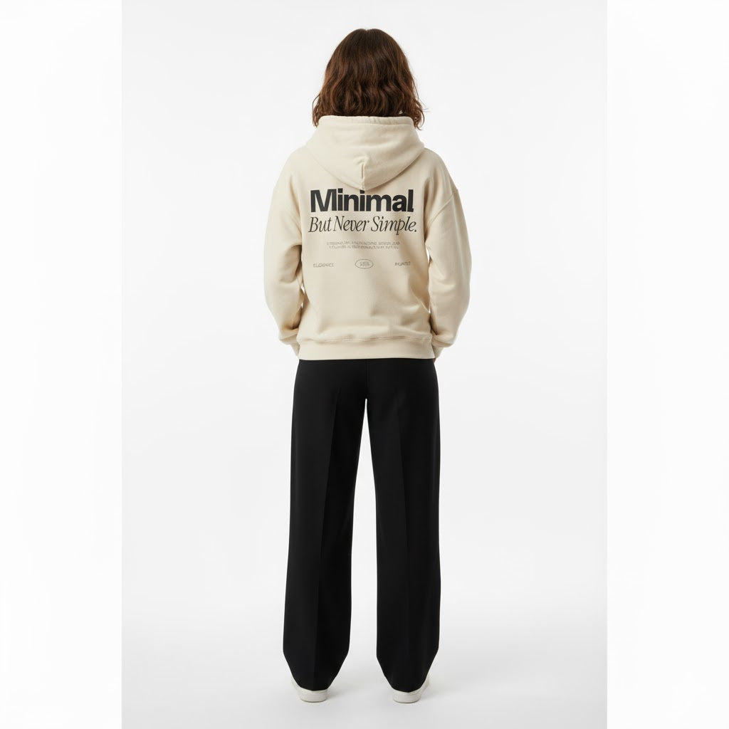 Minimal But Never Simple Unisex Hoodie | Modern Minimalist Graphic - ESSENCES