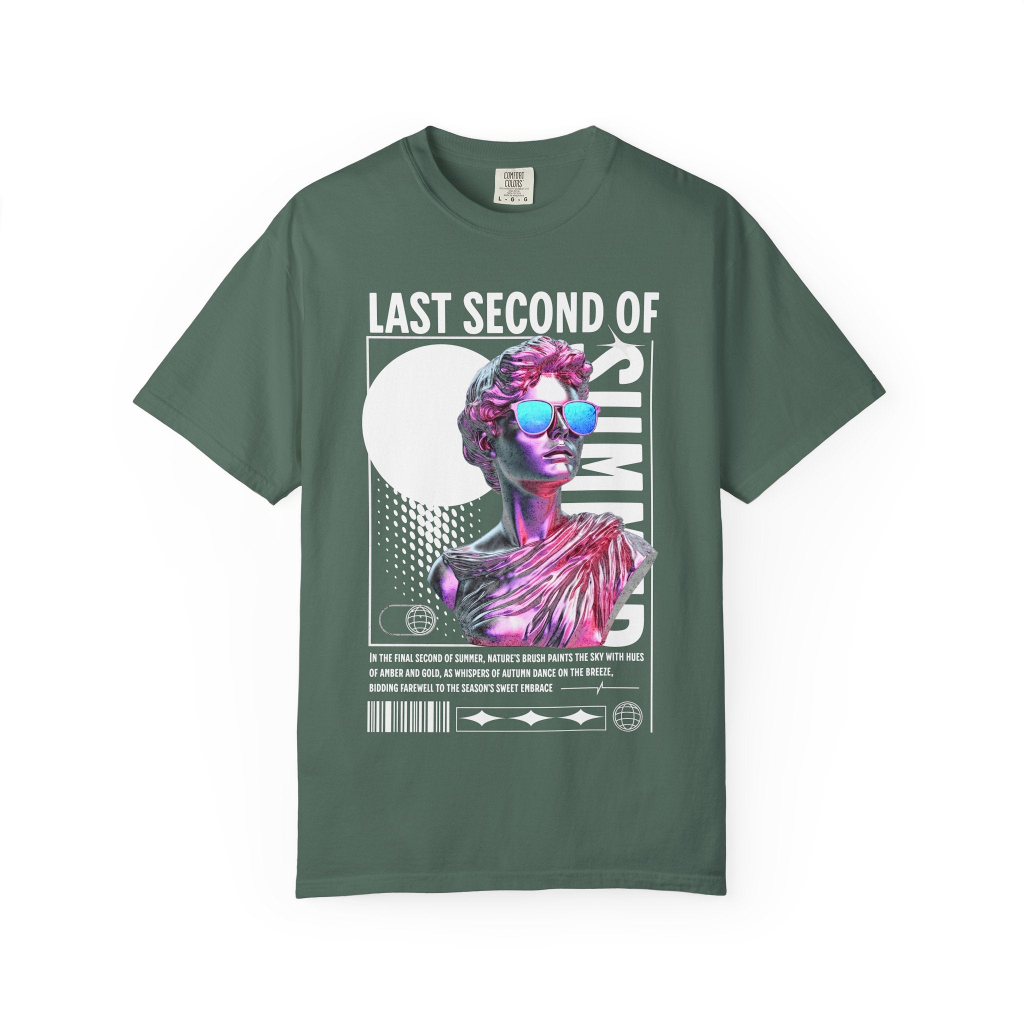 Retro Graphic Unisex T-Shirt: 'Last Second of Fun' Statue Design
