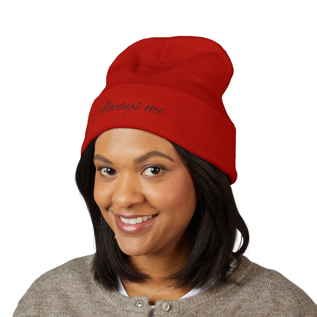 Always Me" Embroidered Knit Unisex Beanie - ESSENCES