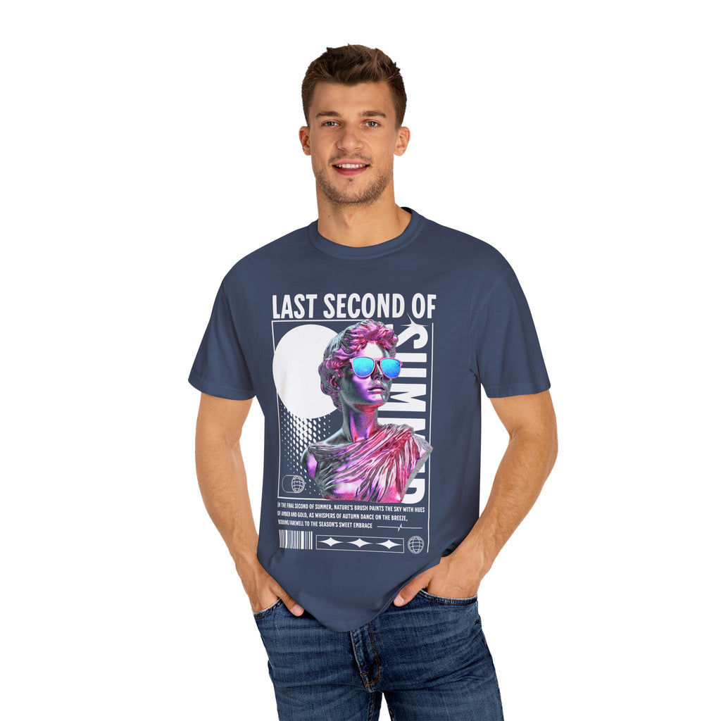 Retro Graphic Unisex T-Shirt: 'Last Second of Fun' Statue Design