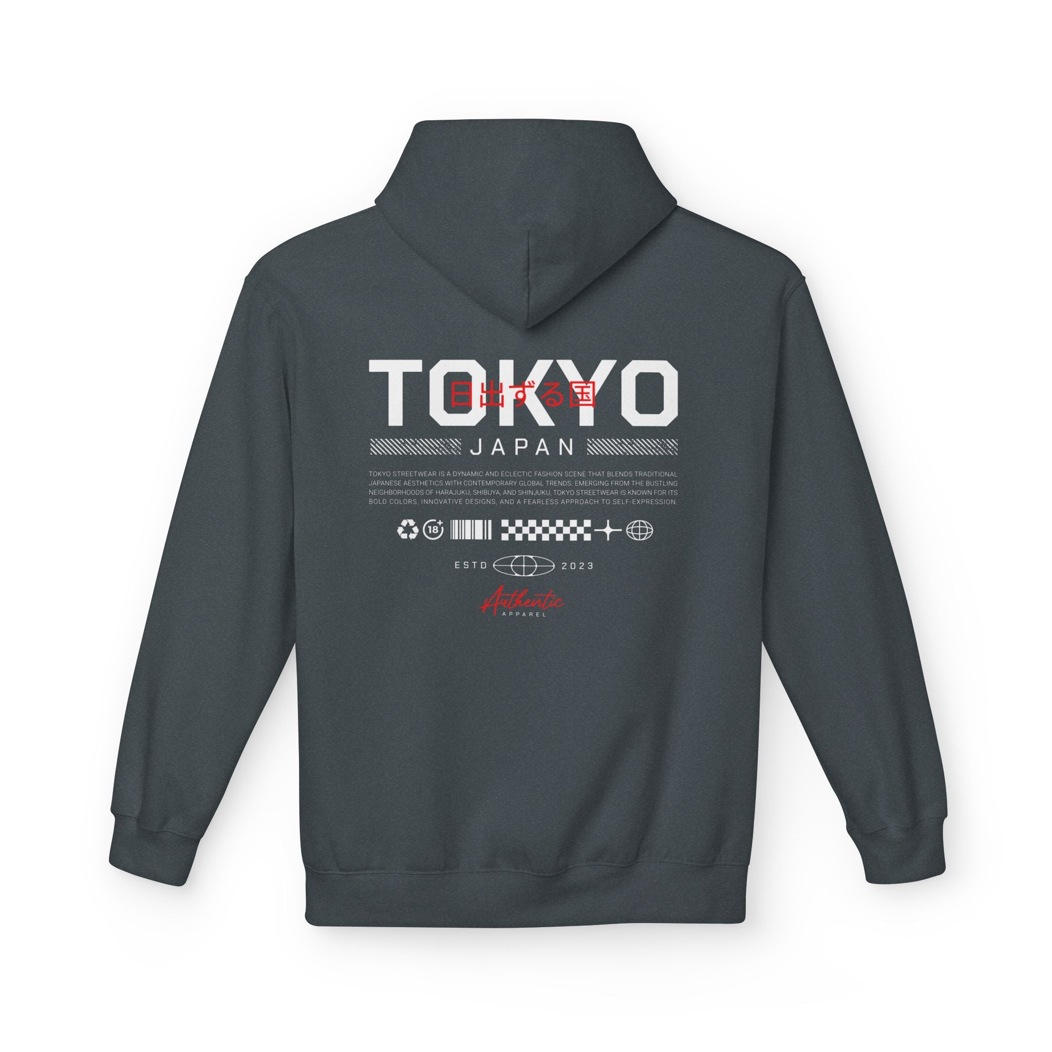Japanese Style Fleece Unisex Hoodie
