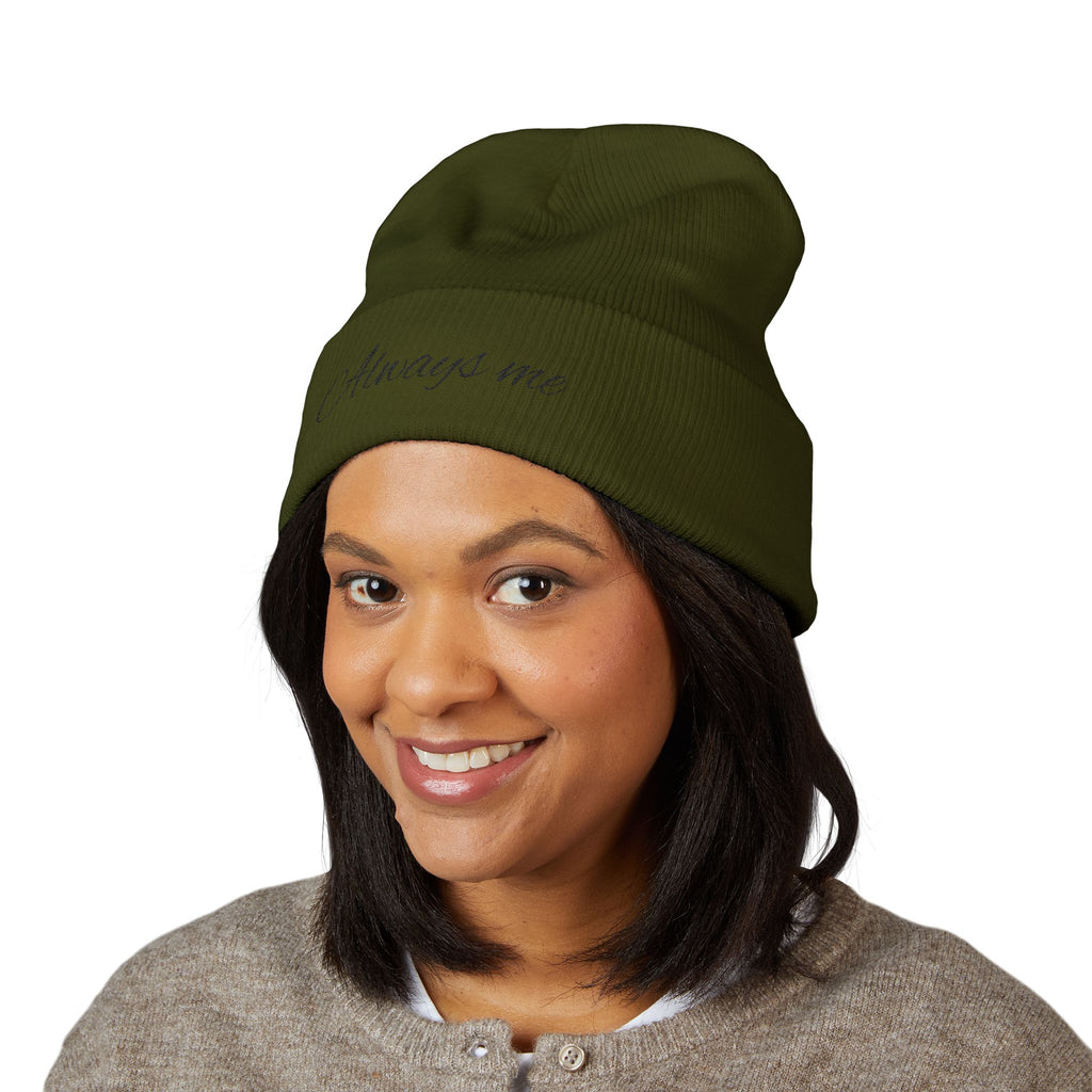 Always Me" Embroidered Knit Unisex Beanie - ESSENCES