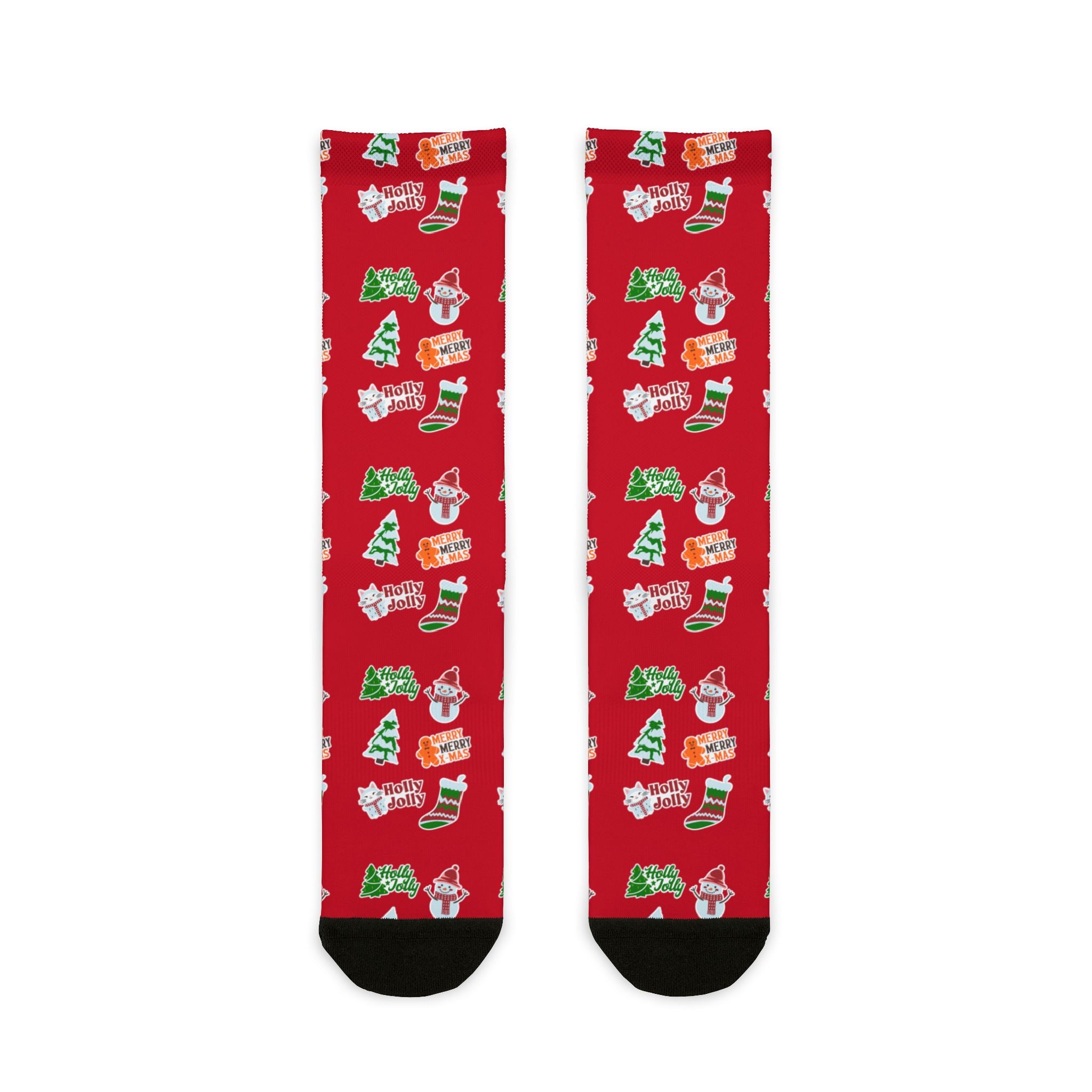 Holiday Cheer Crew Socks with Fun Xmas Print – ESSENCES