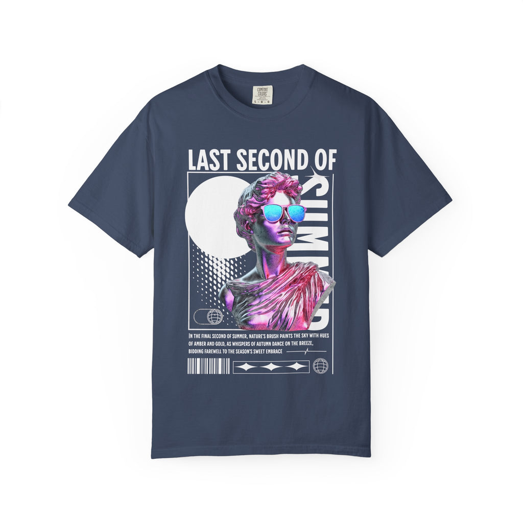 Retro Graphic Unisex T-Shirt: 'Last Second of Fun' Statue Design