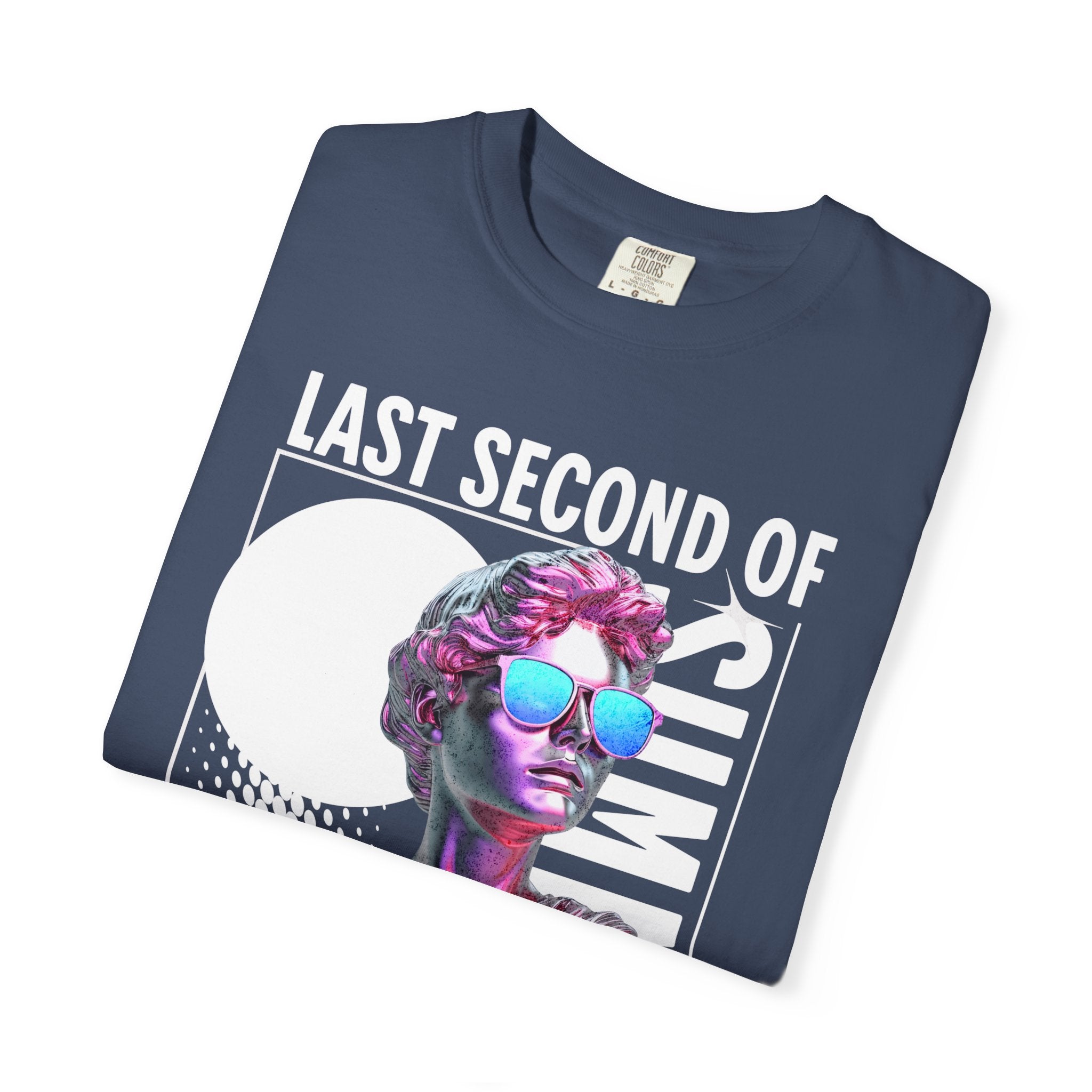 Retro Graphic Unisex T-Shirt: 'Last Second of Fun' Statue Design