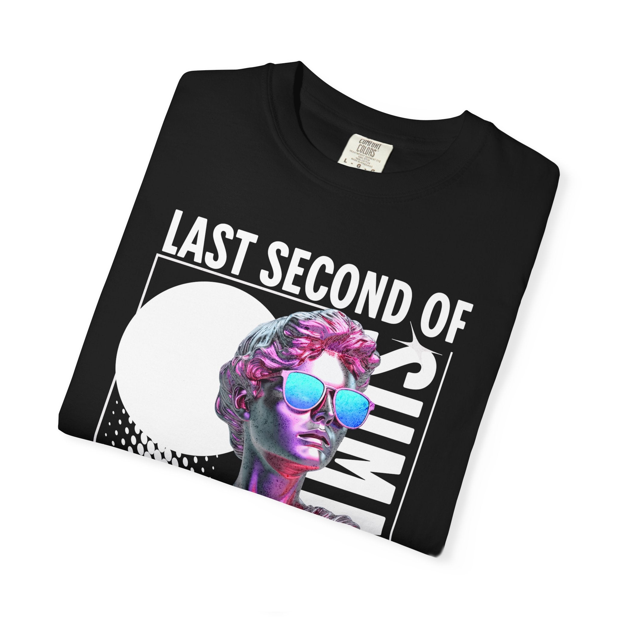 Retro Graphic Unisex T-Shirt: 'Last Second of Fun' Statue Design