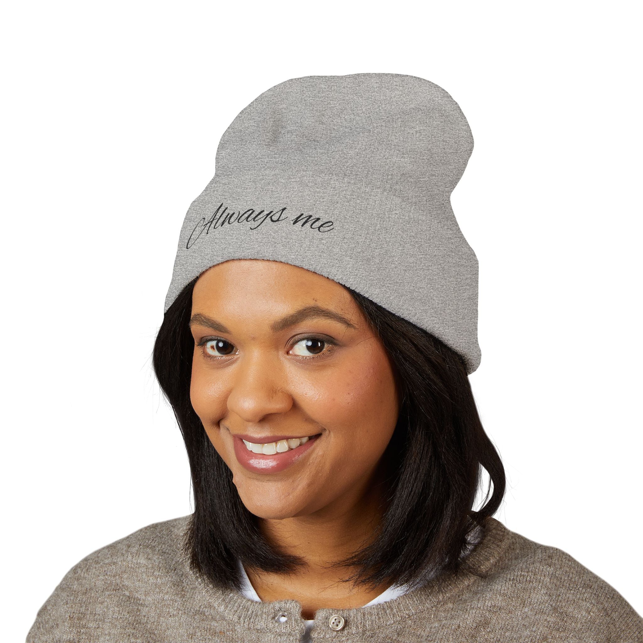 Always Me" Embroidered Knit Unisex Beanie - ESSENCES
