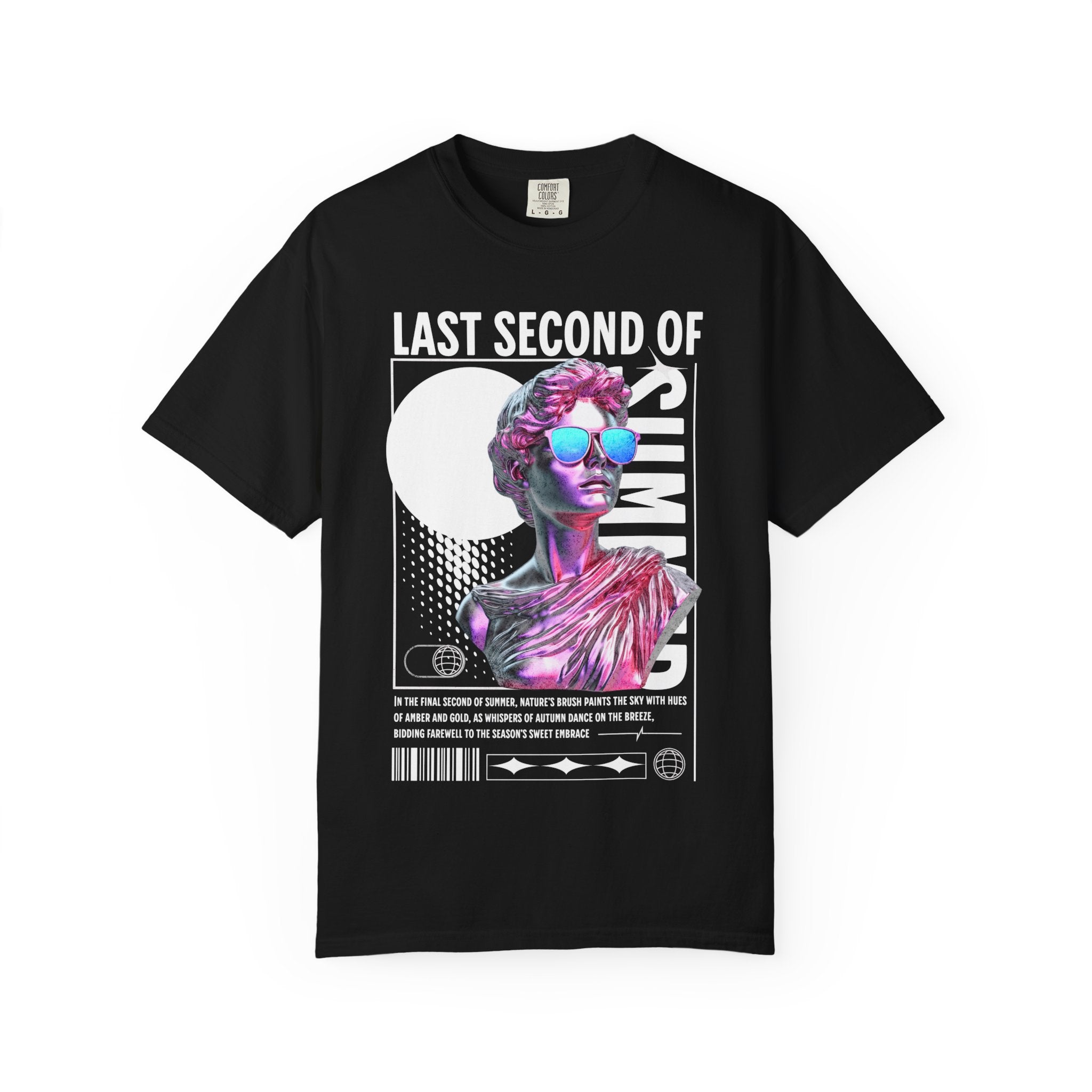 Retro Graphic Unisex T-Shirt: 'Last Second of Fun' Statue Design